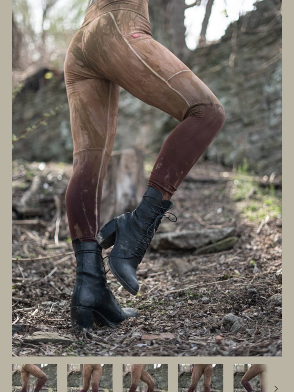 Crossfox lightweight Lucien Pocket Leggings - Medium, tan/brown/black, ooak - Picture 11 of 14